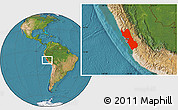 Satellite Location Map of Lima