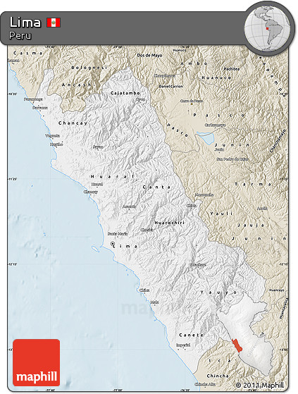 Classic Style Map of Lima