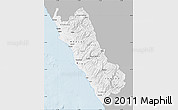 Gray Map of Lima, single color outside
