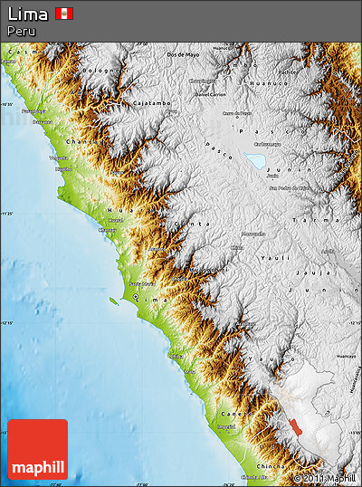 Physical Map of Lima