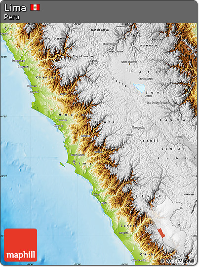 Physical Map of Lima