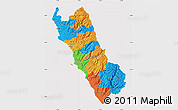 Political Map of Lima, cropped outside