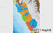 Political Map of Lima, physical outside