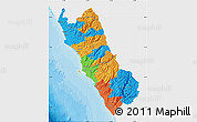 Political Map of Lima, single color outside