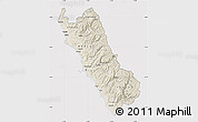 Shaded Relief Map of Lima, cropped outside