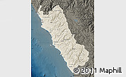 Shaded Relief Map of Lima, darken