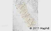Shaded Relief Map of Lima, lighten, desaturated