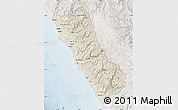 Shaded Relief Map of Lima, lighten