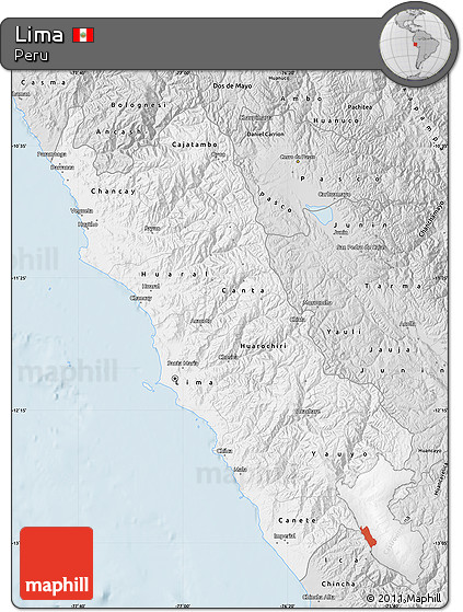 Silver Style Map of Lima