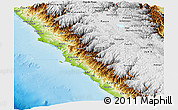 Physical Panoramic Map of Lima