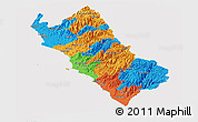 Political Panoramic Map of Lima, cropped outside