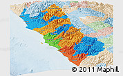 Political Panoramic Map of Lima, lighten