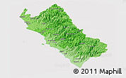 Political Shades Panoramic Map of Lima, cropped outside