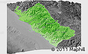 Political Shades Panoramic Map of Lima, darken, desaturated