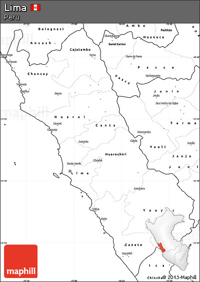 Blank Simple Map of Lima