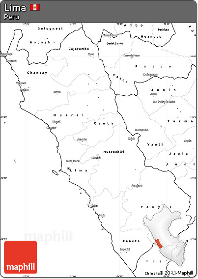 Blank Simple Map of Lima
