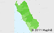 Political Shades Simple Map of Lima, single color outside