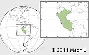 Savanna Style Location Map of Peru, blank outside