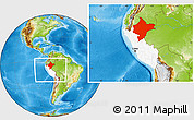 Physical Location Map of Loreto, highlighted country, within the entire country