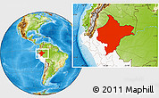 Physical Location Map of Loreto, highlighted country