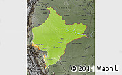 Physical Map of Loreto, darken, semi-desaturated