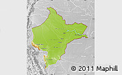 Physical Map of Loreto, lighten, desaturated