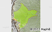 Physical Map of Loreto, semi-desaturated