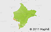 Physical Map of Loreto, single color outside