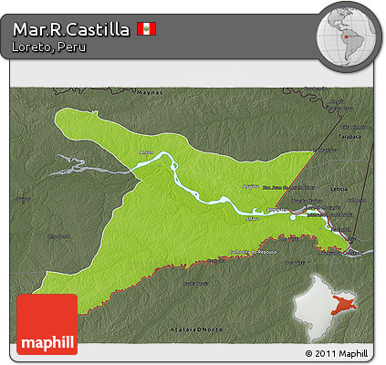 Physical 3D Map of Mar.R.Castilla, darken, semi-desaturated
