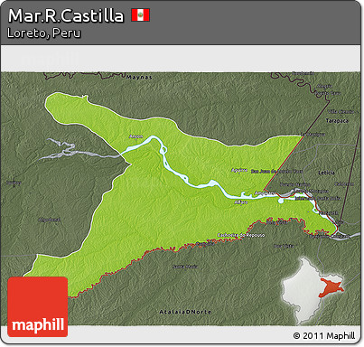 Physical 3D Map of Mar.R.Castilla, darken, semi-desaturated