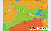 Physical 3D Map of Mar.R.Castilla, political outside