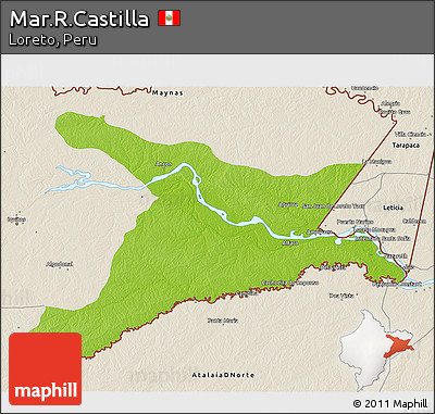 Physical 3D Map of Mar.R.Castilla, shaded relief outside