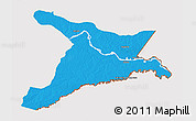 Political 3D Map of Mar.R.Castilla, cropped outside