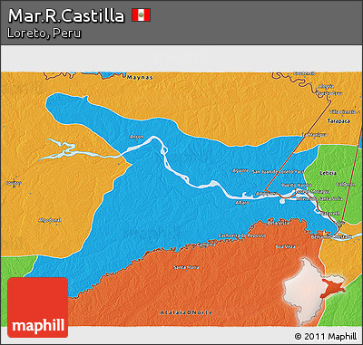 Political 3D Map of Mar.R.Castilla