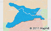 Political 3D Map of Mar.R.Castilla, lighten