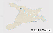 Shaded Relief 3D Map of Mar.R.Castilla, single color outside