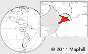 Blank Location Map of Mar.R.Castilla, highlighted parent region