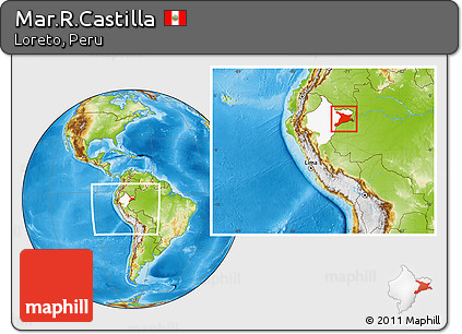 Physical Location Map of Mar.R.Castilla, highlighted parent region, within the entire country