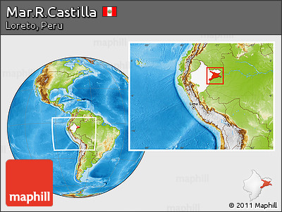 Physical Location Map of Mar.R.Castilla, highlighted parent region, within the entire country