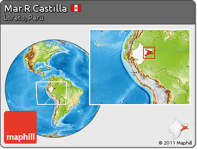 Physical Location Map of Mar.R.Castilla, highlighted parent region, within the entire country