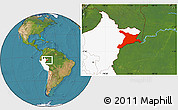 Satellite Location Map of Mar.R.Castilla, highlighted country