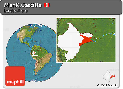 Satellite Location Map of Mar.R.Castilla, highlighted parent region