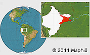 Satellite Location Map of Mar.R.Castilla, highlighted parent region
