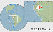 Savanna Style Location Map of Mar.R.Castilla, highlighted parent region, within the entire country, hill shading