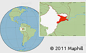 Savanna Style Location Map of Mar.R.Castilla, highlighted parent region