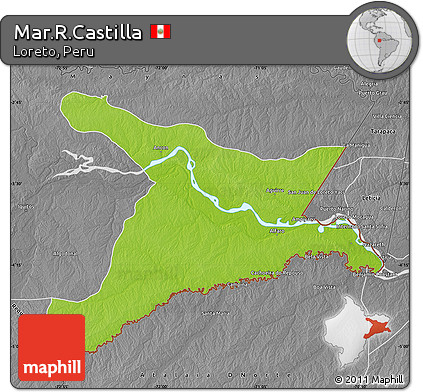 Physical Map of Mar.R.Castilla, desaturated