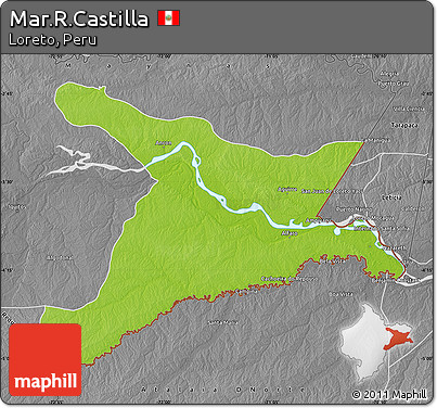 Physical Map of Mar.R.Castilla, desaturated