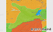 Physical Map of Mar.R.Castilla, political outside