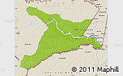 Physical Map of Mar.R.Castilla, shaded relief outside