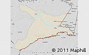 Shaded Relief Map of Mar.R.Castilla, desaturated